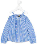 striped off the shoulder blouse