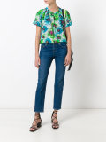 sheer floral blouse