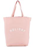 canvas 'Holiday' logo tote