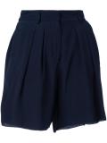 'CDC' pleated front shorts