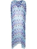 v-neck printed beach dress