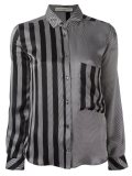 striped satin shirt