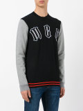 contrast knitted sweater