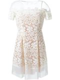sheer inset lace dress