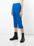 pleated cropped trousers 