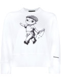 cropped printed sweatshirt