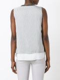 pinstripe V-neck tank