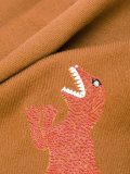embroidered dinosaur scarf