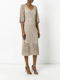 knitted V-neck dress 