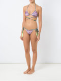 printed triangle bikini set