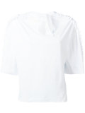 back ribbon frill T-shirt