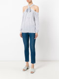 open shoulder blouse