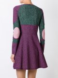 metallic panelled dress
