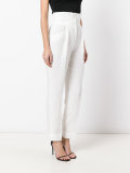 high-waisted trousers