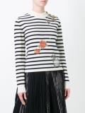 embellished striped jumper