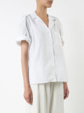 smile-print blouse