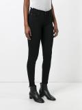 cropped frayed trim skinny trousers