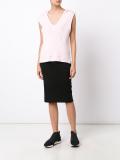 sleeveless V-neck hoodie