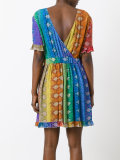 patterned pleat dress