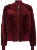 zipped bomber jacket