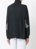 star print roll neck top