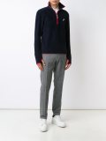 zipped collar fleece jumper