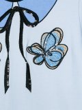 printed collar T-shirt