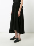 pleated flare skirt