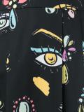 multi print flared dress