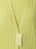 ribbed v neck cardigan