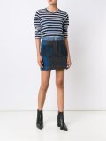patchwork denim skirt