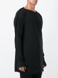 boat neck ribbed sweatshirt