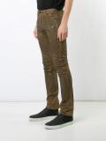 zip-detail biker jeans