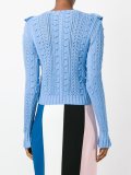 cable knit ruffled jumper