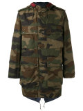 camouflage print coat