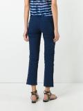 frayed laterals cropped trousers
