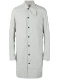 elongated sleeves midi coat