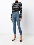 striped roll neck top