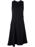 pinstripe asymmetric skirt dress