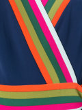 striped trim dress
