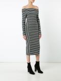 off the shoulder stripe dress