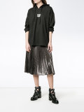pleated midi skirt