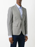 gingham plaid sleeves blazer