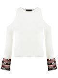 knit cold-shoulder top