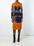 'horses' print longsleeved dress