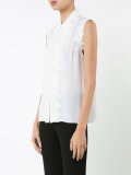 lace embellished sleeveless shirt