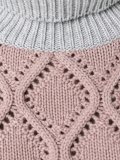 bicolour turtleneck pullover