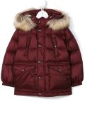 raccoon fur trim puffer coat