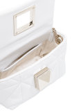 diamond panel shoulder bag