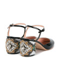Mary Jane pumps with crystal embellished heel 